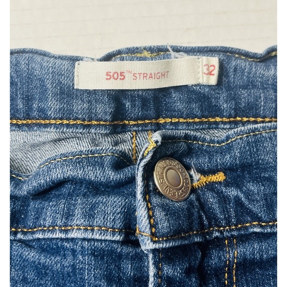 Levi's 505 Jeans Women's 32 Straight Leg Fit Americana Heritage Grunge Workwear‎ - Picture 5 of 6